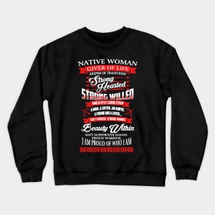 Native Woman Crewneck Sweatshirt